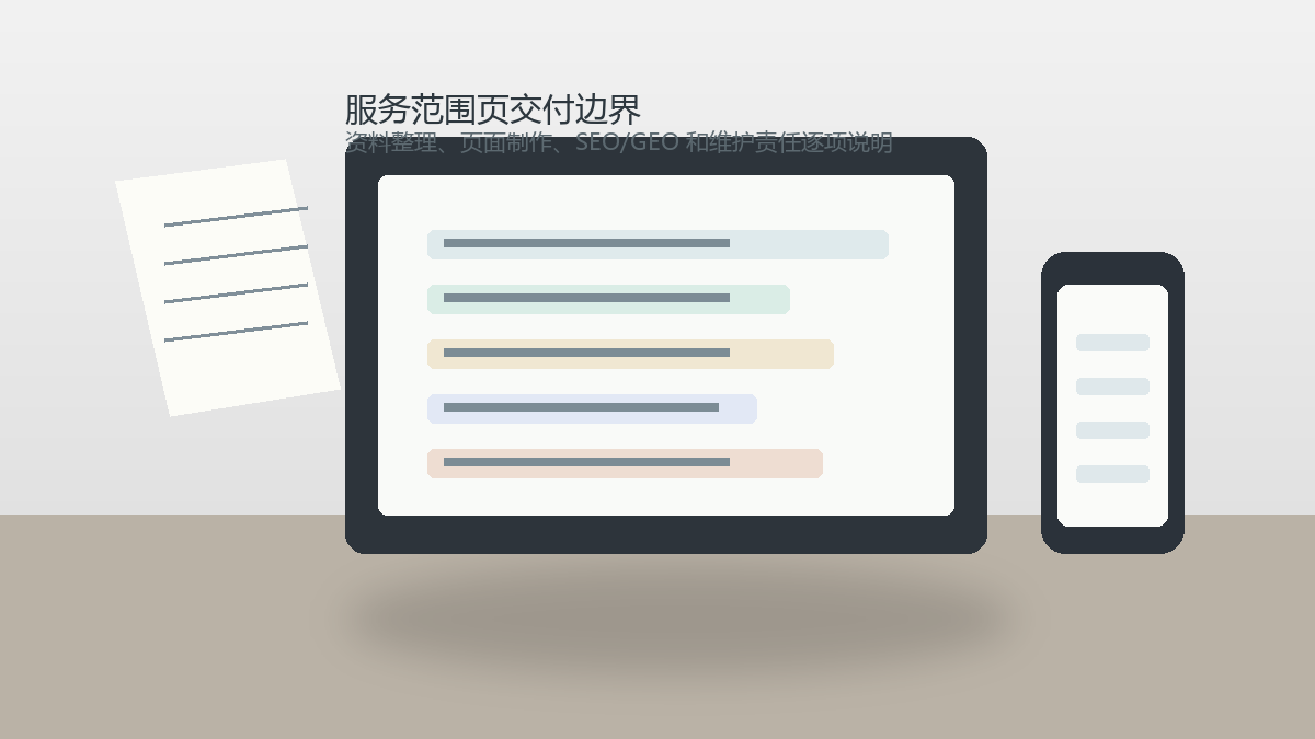 服务范围页怎么写清交付边界