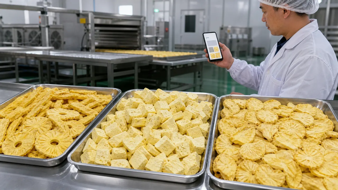 菠萝干代工不同产品形态与页面询盘核对