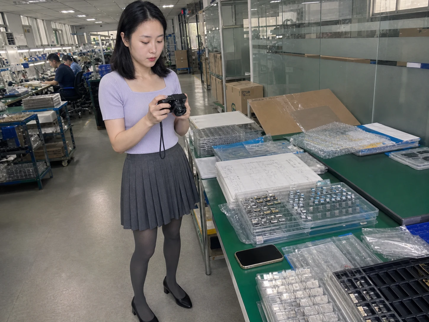 晶振加工样件与包装成本复核现场