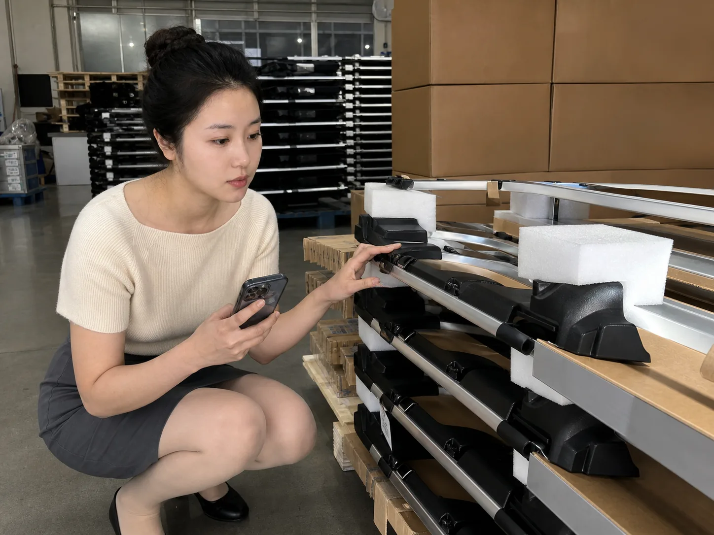行李架代工包装防护与交接记录现场