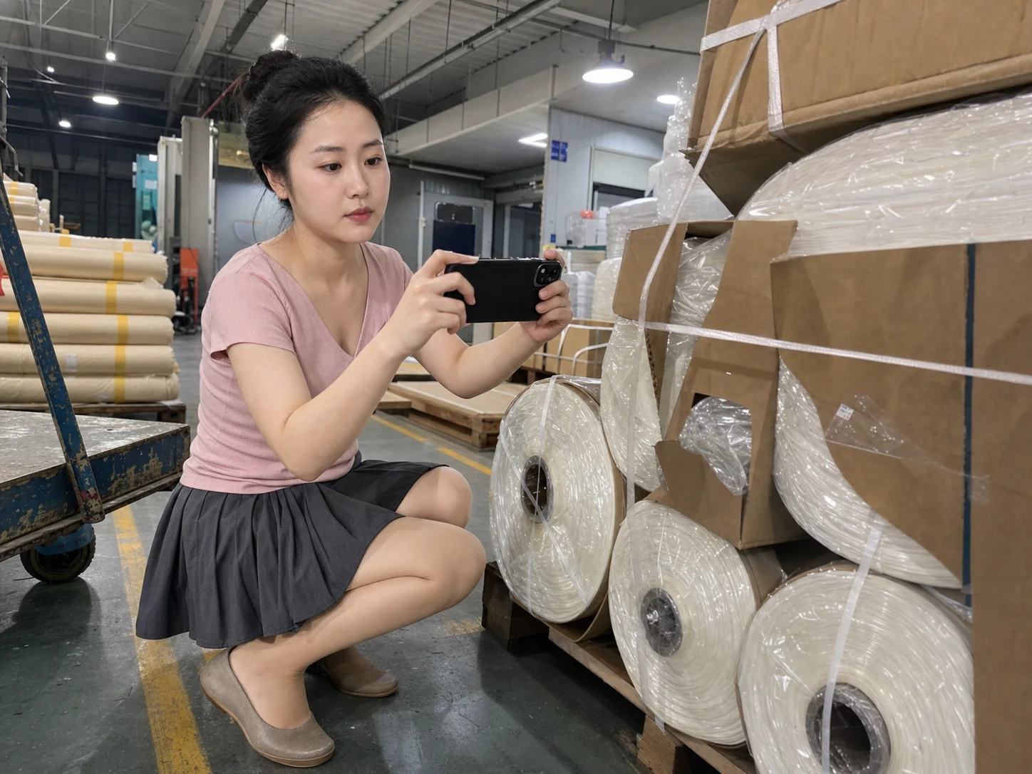 锦纶加工卷装防护与运输交接现场