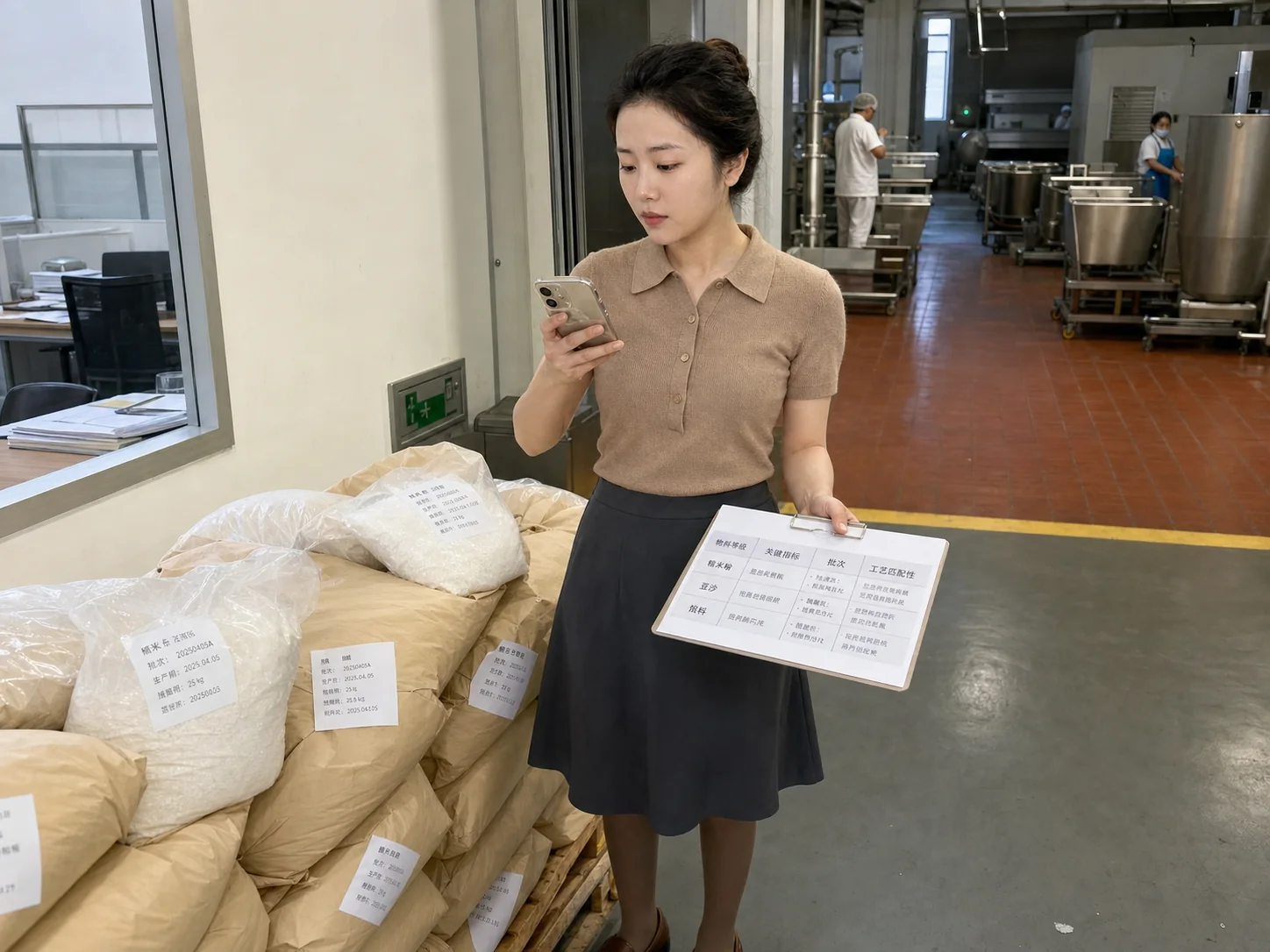 汤圆加工新原料牌号与工艺适配核对现场