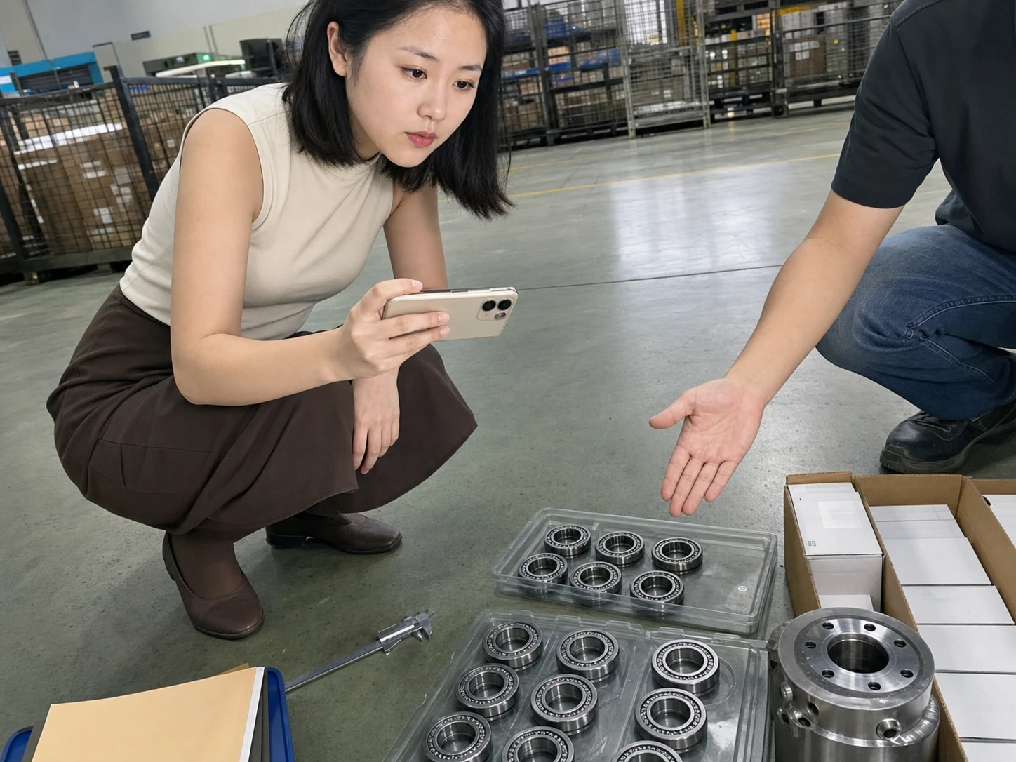 精密轴承来料样品包装和供应商验证资料对应的现场