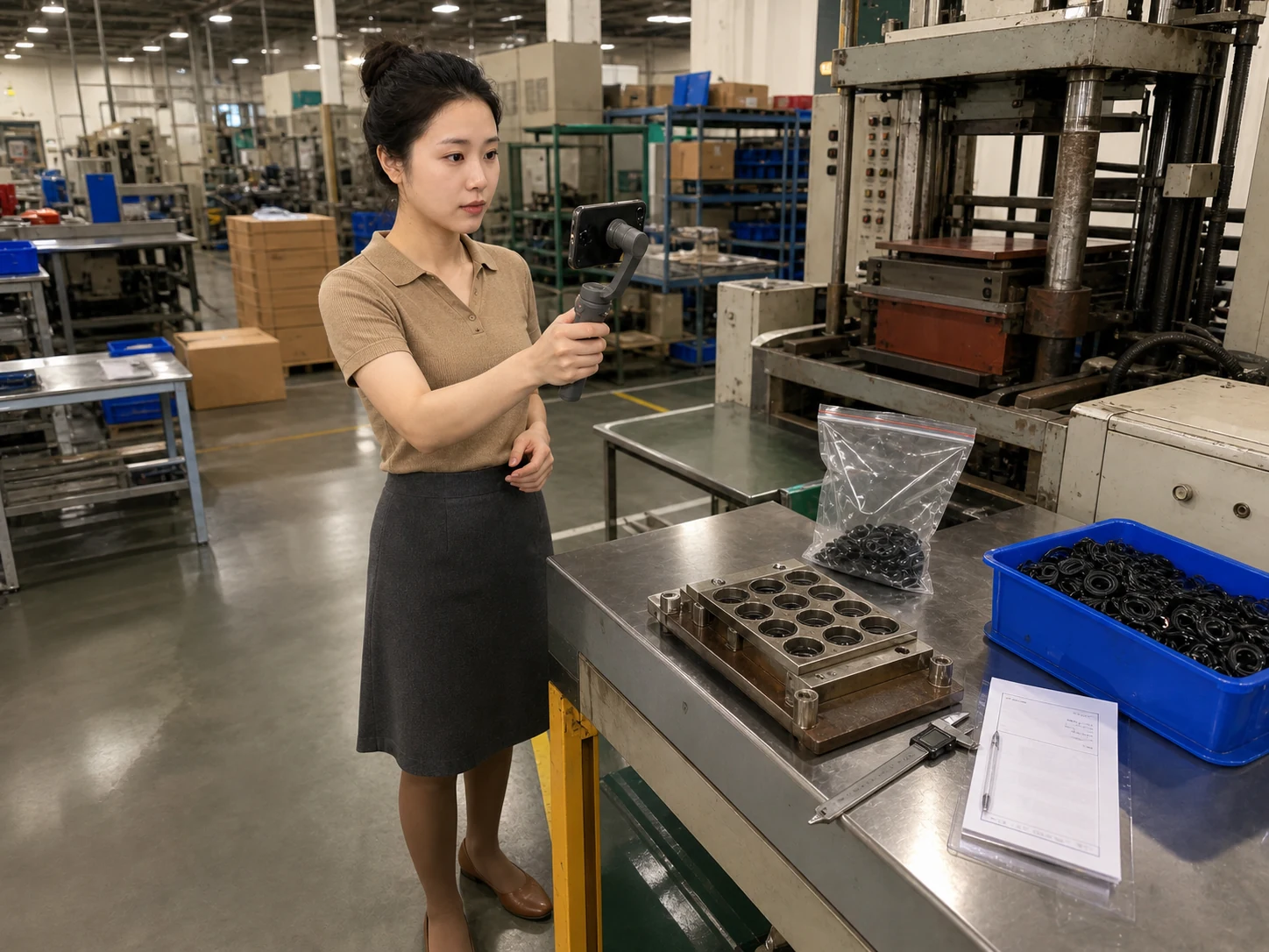 精密氟橡胶稳定生产条件核对中的模具、密封件和记录