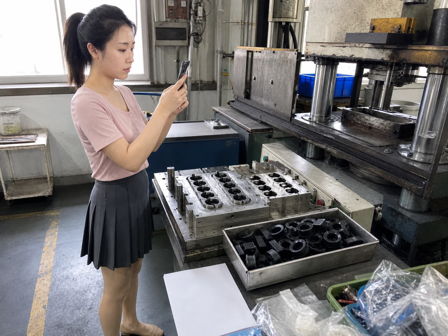 精密橡胶硫化报价核对中的模具、橡胶件和包装