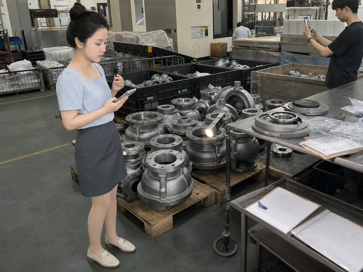 精密泵体成本项目核对现场