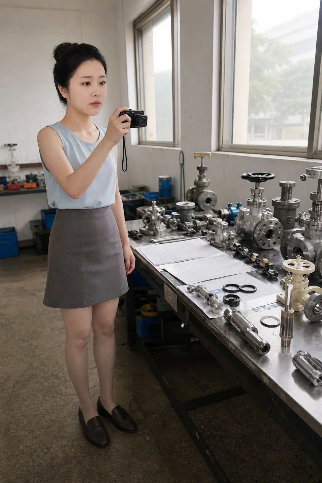 精密阀门样品转批量核对现场