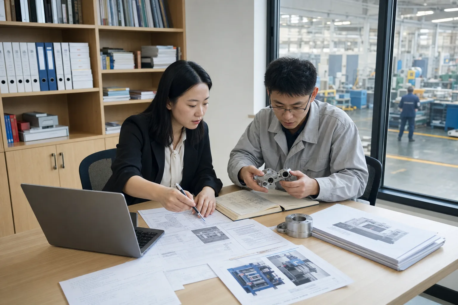 外贸销售与工程师整理零件项目案例和检验资料